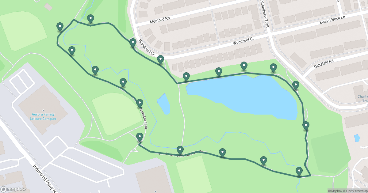Route map of Aurora Arboretum