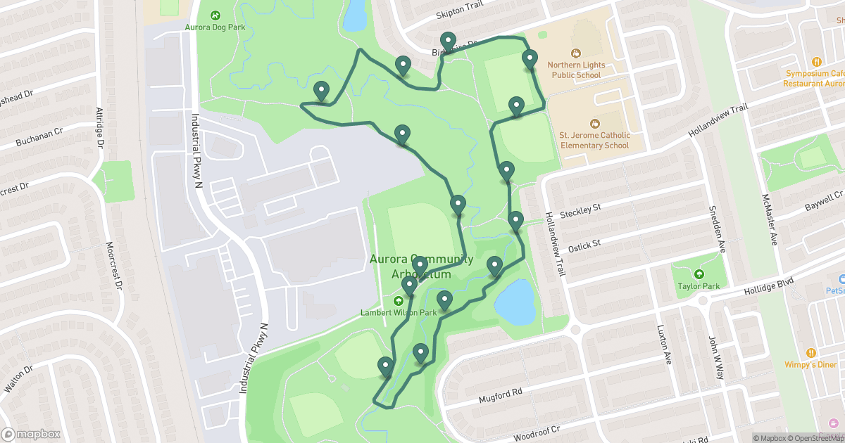 Route map of Lambert Willson Park